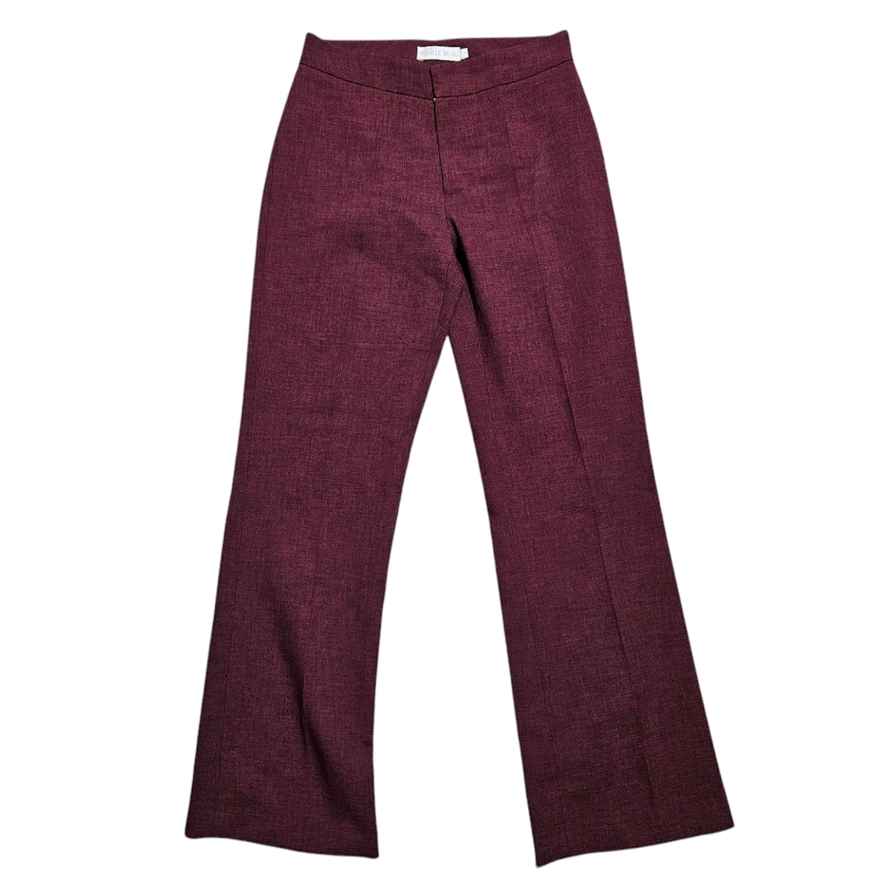 Michelle Belau Women's Burgundy Maroon Wine Wide Leg Palazzo Trouser Size 2